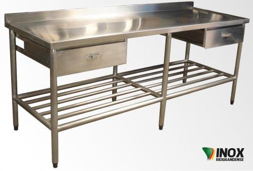 Mesa- com- gaveta 01- InoxRiograndense